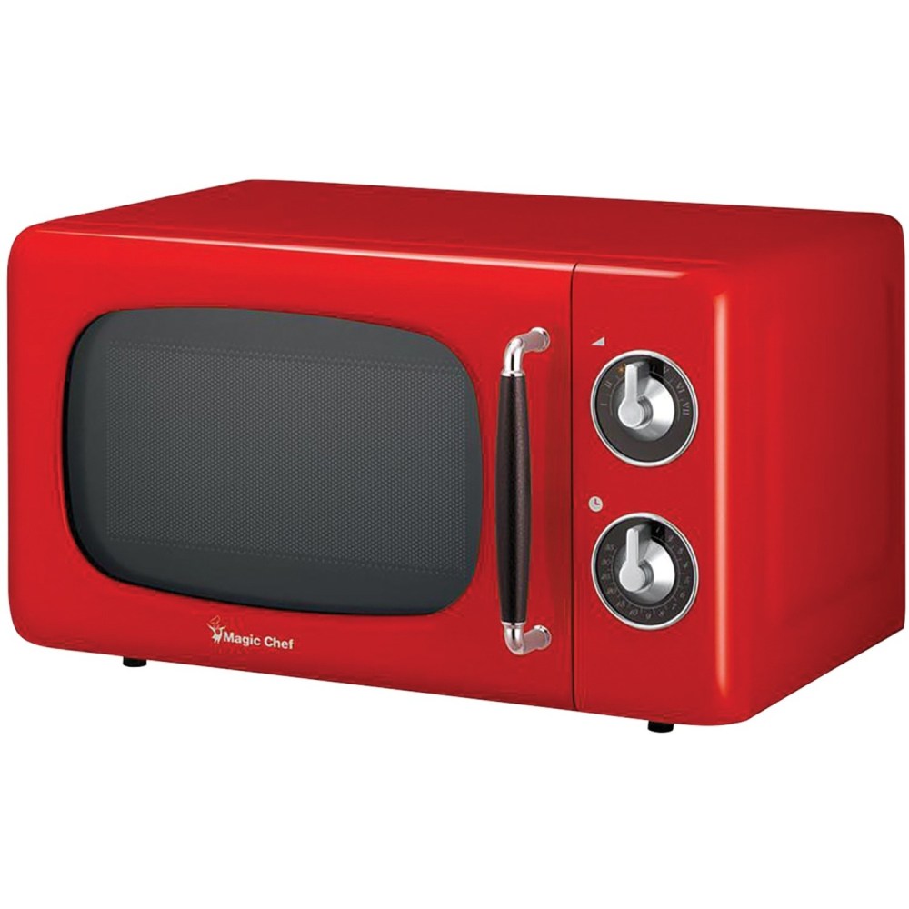 Magic Chef MCD770CR .7 Cubic -ft 700-Watt Retro Microwave (Red) - Single - 0.7 ft  Capacity - Microwave - 7 Power Levels - 700 W Microwave Power - FuseMetal, Plastic - Countertop - Red MPN:MCD770CR