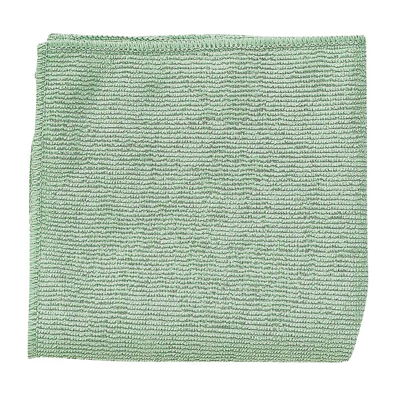 Rubbermaid Microfiber Cloths, 16in x 16in, Green, Case Of 288 MPN:1820582