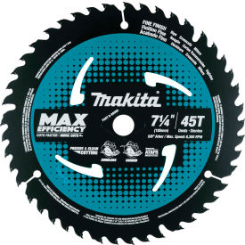 Makita® Carbide-Tipped Max Effcy Ultra-Thin Kerf Saw Blade Fine Crosscutting 7-1/4