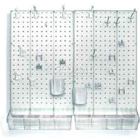 Approved 900945-CLR Pegboard Room Organizer Kit Hardware Included Clear Opaque 1 Piece 945-CLR900