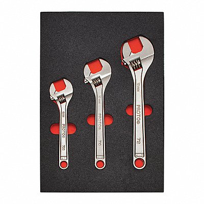 Adj. Wrench Sets Steel Satin 8 to 12 MPN:J795K