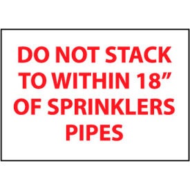 Fire Safety Sign - Do Not Stack To Within 18