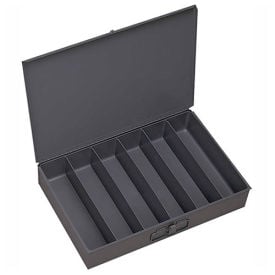 Durham Steel Scoop Compartment Box 117-95 - 6 Vertical Compartments 18 x 12 x 3 - Pkg Qty 4 117-95