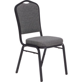 NPS Silhouette Banquet Stacking Chair - Fabric - Graystone - 9350 Series - Pkg Qty 4 9362-BT