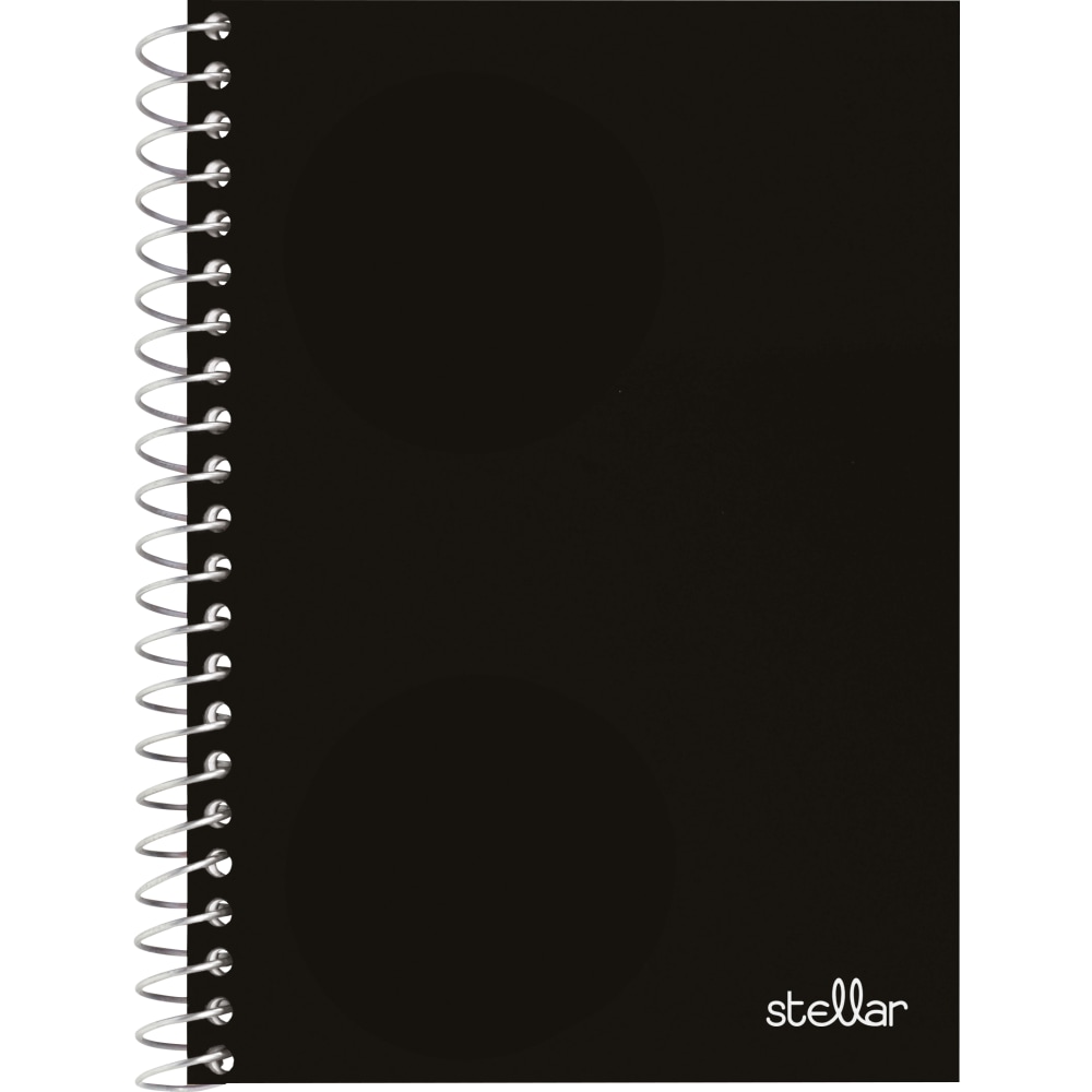 Office Depot Brand Stellar Poly Notebook, 4-1/2in x 7in, 1 Subject, College Ruled, 100 Sheets, Black (Min Order Qty 58) MPN:ODDI-STLCR-BLK