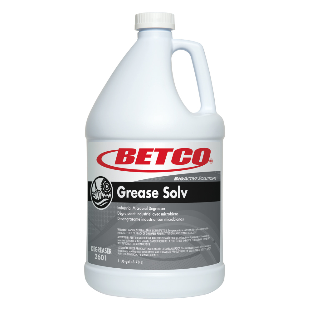 Betco BioActive Solutions Grease Solvents, Rain Fresh Scent, 143.28 Oz Bottle, Case Of 4 MPN:26010400