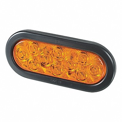 Flashing LED Light Oval Amber 6-3/8 L MPN:607101-02SB