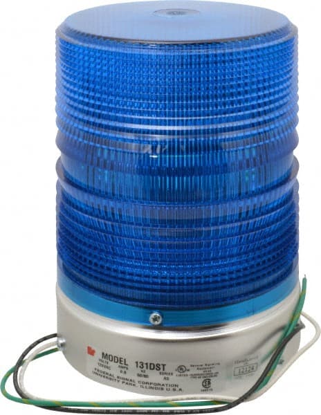 Double Flash Strobe Light: Blue, Pipe Mount, 120VAC MPN:131DST-120B