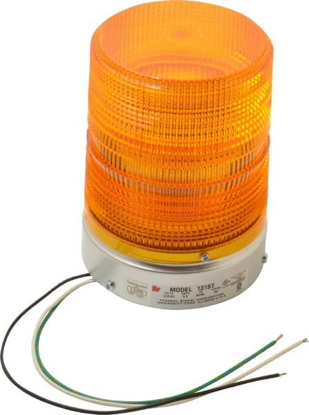 Single Flash Strobe Light: Amber, Pipe Mount, 120VAC MPN:131ST-120A
