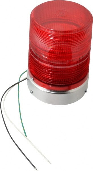 Single Flash Strobe Light: Red, Pipe Mount, 120VAC MPN:131ST-120R