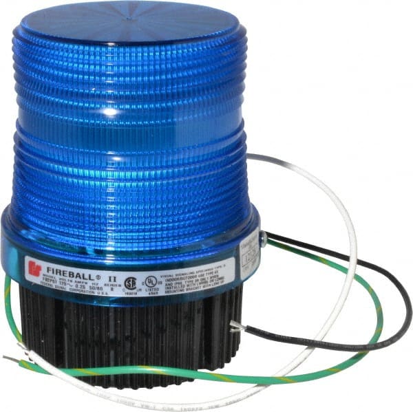 Single Flash Strobe Light: Blue, Pipe & Surface Mount, 120VAC MPN:FB2PST-120B