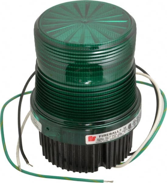 Single Flash Strobe Light: Green, Pipe & Surface Mount, 120VAC MPN:FB2PST-120G