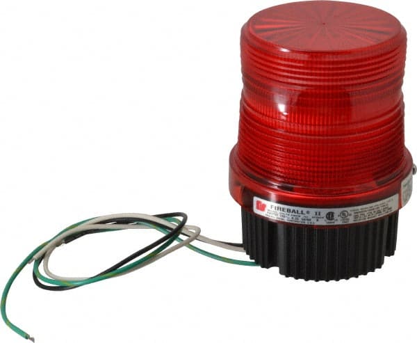 Single Flash Strobe Light: Red, Pipe & Surface Mount, 120VAC MPN:FB2PST-120R