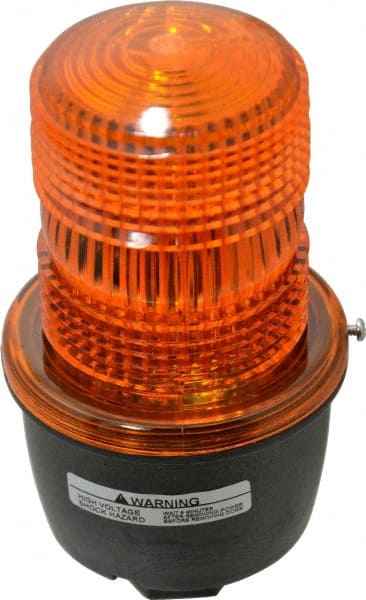 Low Profile Mini Strobe Light: Amber, Pipe Mount, 120VAC MPN:LP3P-120A
