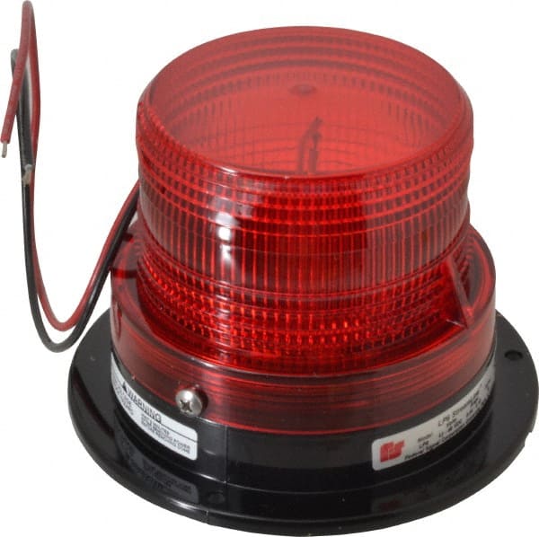Low Profile Mini Strobe Light: Red, Surface Mount, 12 to 48VDC MPN:LP6-012-048R