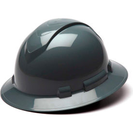 Ridgeline Full Brim Hard Hat Slate Gray 4-Point Ratchet Suspension - Pkg Qty 12 HP54113