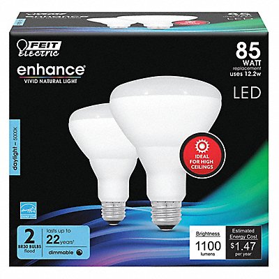 LED Bulb 1100 lm 12.2W 120VAC 5 L PK2 MPN:BR30DMHO/950CA/2