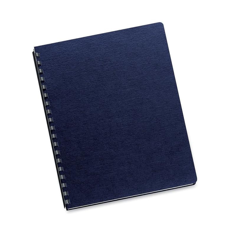 Fellowes Linen Presentation Covers,11-1/4inx8-3/4in,200/PK,Navy (Min Order Qty 2) MPN:52113