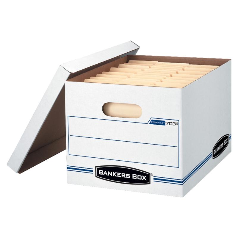 Bankers Box Stor/File Boxes With Lift-Off Lids, Letter/Legal Size, 12 1/2in x 16 5/16in x 10 1/2in, White (Min Order Qty 3) MPN:0070308