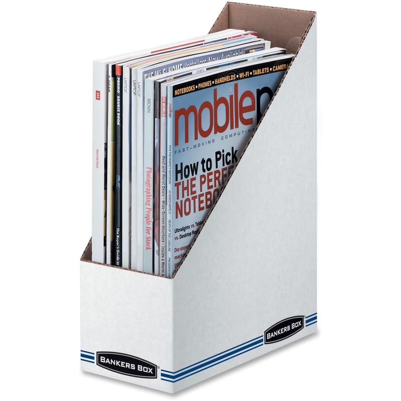 Bankers Box Stor/File Magazine Files - Letter - White - Cardboard - 12 / Carton (Min Order Qty 2) MPN:10723