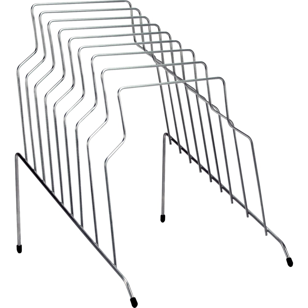 Fellowes Wire Step File - 8 Compartment(s) - 8 Divider(s) - 11.8in Height x 10.1in Width x 12.1in Depth - Desktop - Silver - Steel - 1Each (Min Order Qty 4) MPN:72604