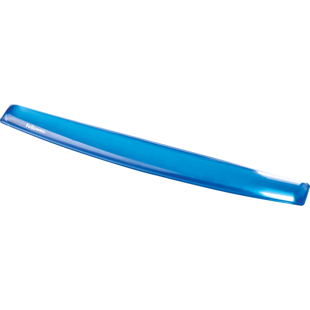 Fellowes Gel Crystals Wrist Rest, 1inH x 19.31inW x 2.31inD, Blue (Min Order Qty 4) MPN:91137