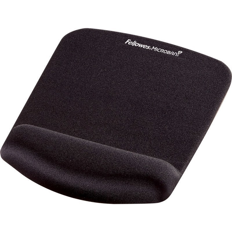 Fellowes PlushTouch Mouse Pad With Wrist Rest, Black (Min Order Qty 4) MPN:9252001