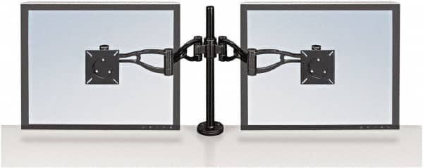 Desk-Mount Dual Monitor Arm, Supports 24 Pounds, Black MPN:FEL8041701