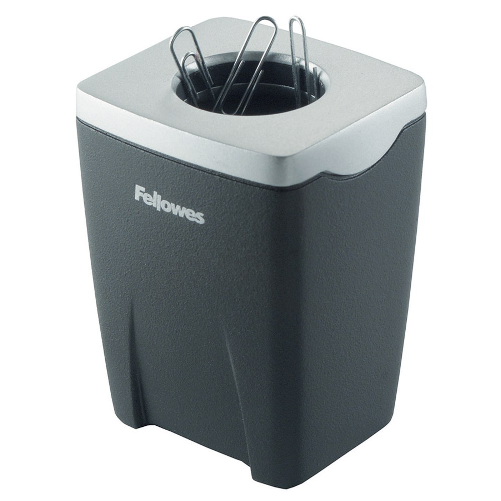 Fellowes Office Suites Paper Clip Cup, Black/Silver (Min Order Qty 7) MPN:8032801