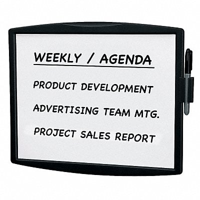 Dry Erase Board ABS Plastic Black MPN:75905