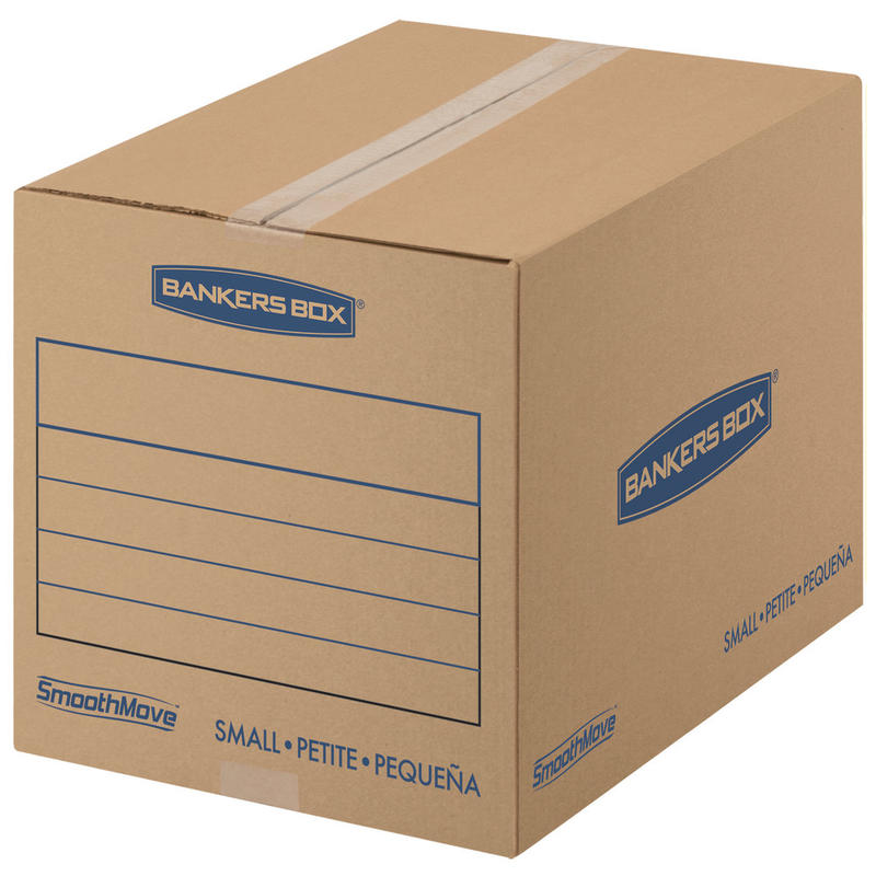 Bankers Box  SmoothMove Basic Moving & Storage Boxes, small 12in x 12in x 16in, 50% Recycled, Kraft, Case Of 25 (Min Order Qty 2) MPN:7713801