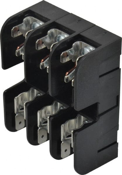 3 Pole, 10 to 14 AWG, 600 VAC/VDC, 30 Amp, DIN Rail Mount, Screw Mount Fuse Block MPN:30313R