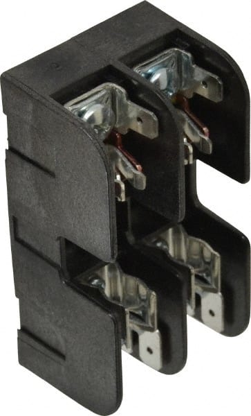 2 Pole, 10 to 14 AWG, 600 VAC/VDC, 30 Amp, DIN Rail Mount, Screw Mount Fuse Block MPN:30322R