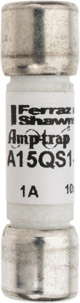 Cylindrical Fast-Acting Fuse: 1 A, 10.4 mm Dia MPN:A15QS1-2