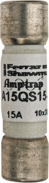 Cylindrical Fast-Acting Fuse: 15 A, 10.4 mm Dia MPN:A15QS15-2