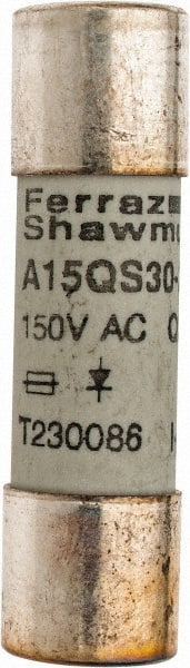 Cylindrical Fast-Acting Fuse: 30 A, 10.4 mm Dia MPN:A15QS30-2