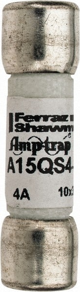 Cylindrical Fast-Acting Fuse: 4 A, 10.4 mm Dia MPN:A15QS4-2