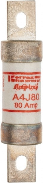 Cylindrical Fast-Acting Fuse: J, 80 A, 4-5/8