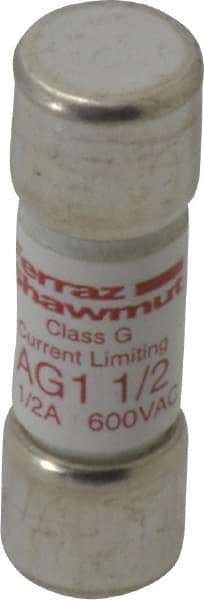 Cylindrical Time Delay Fuse: G, 1.5 A, 10.3 mm Dia MPN:AG1-1/2