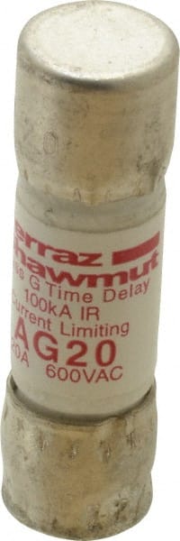 Cylindrical Time Delay Fuse: G, 20 A, 10.3 mm Dia MPN:AG20