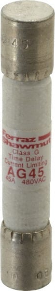 Cylindrical Time Delay Fuse: G, 45 A, 10.3 mm Dia MPN:AG45