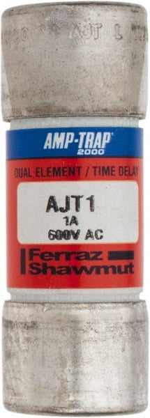 Cylindrical Time Delay Fuse: J, 1 A, 20.7 mm Dia MPN:AJT1