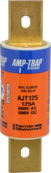 Cylindrical Time Delay Fuse: J, 125 A, 41.3 mm Dia MPN:AJT125