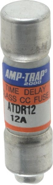 Cylindrical Time Delay Fuse: CC, 12 A, 10.4 mm Dia MPN:ATDR12