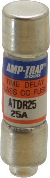 Cylindrical Time Delay Fuse: CC, 25 A, 10.4 mm Dia MPN:ATDR25