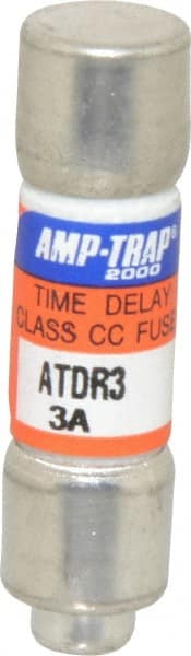 Cylindrical Time Delay Fuse: CC, 3 A, 10.4 mm Dia MPN:ATDR3