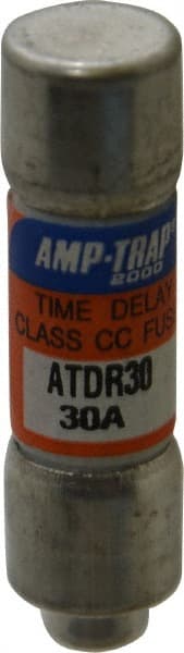 Cylindrical Time Delay Fuse: CC, 30 A, 10.4 mm Dia MPN:ATDR30