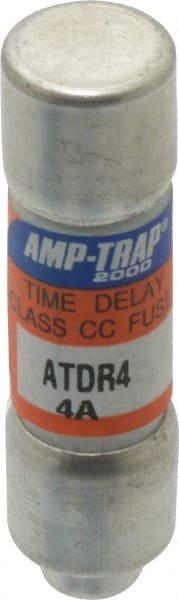 Cylindrical Time Delay Fuse: CC, 4 A, 10.4 mm Dia MPN:ATDR4