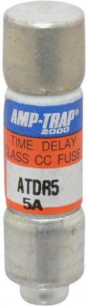 Cylindrical Time Delay Fuse: CC, 5 A, 10.4 mm Dia MPN:ATDR5