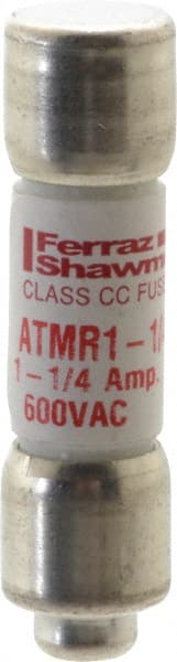 Cylindrical Fast-Acting Fuse: CC, 1.25 A, 10.3 mm Dia MPN:ATMR1 1/4